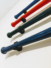 Load image into Gallery viewer, Baseball Mini Bat Wall Hanger Brackets (set of 4)