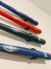 Load image into Gallery viewer, Baseball Mini Bat Wall Hanger Brackets (set of 4)
